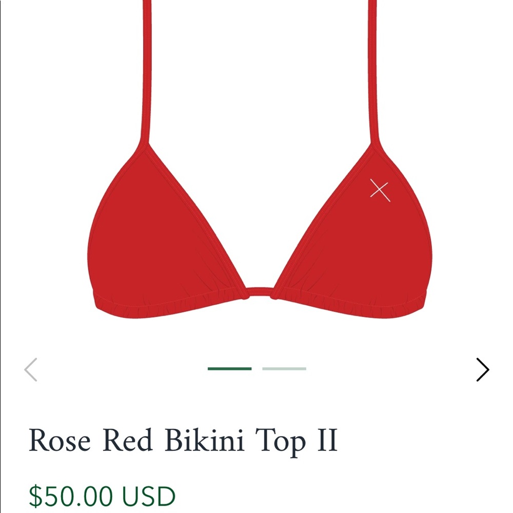 Brand New Boutine LA Rose Red Bikini Top